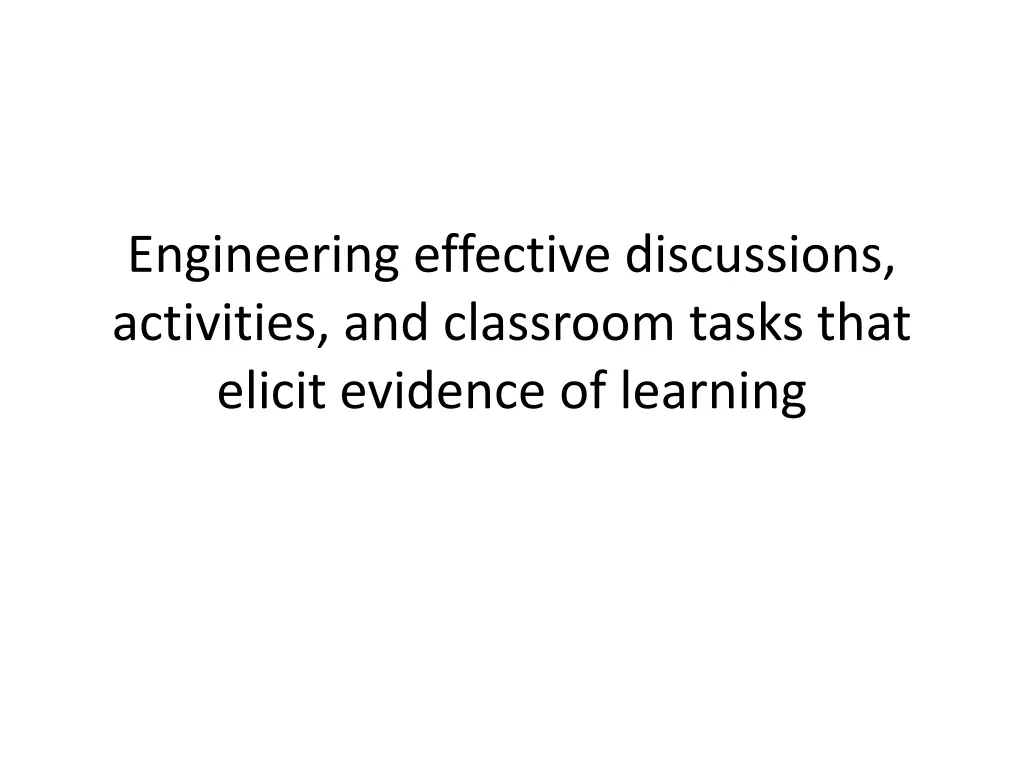 engineering effective discussions activities