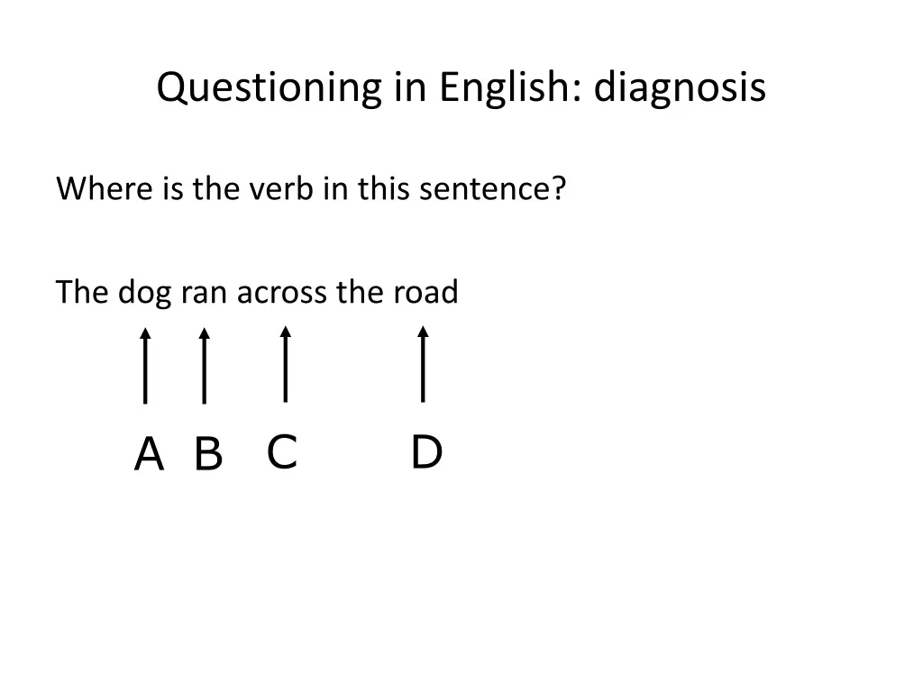 questioning in english diagnosis