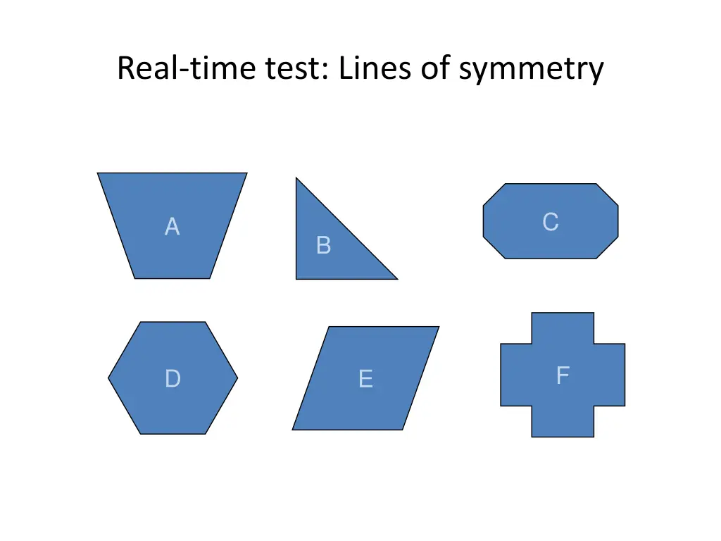 real time test lines of symmetry