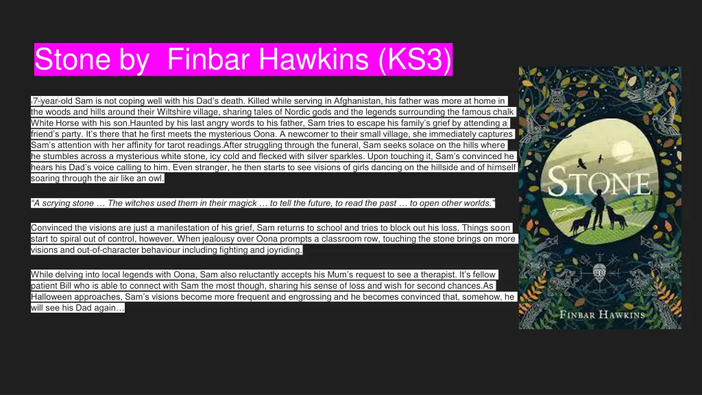 stone by finbar hawkins ks3