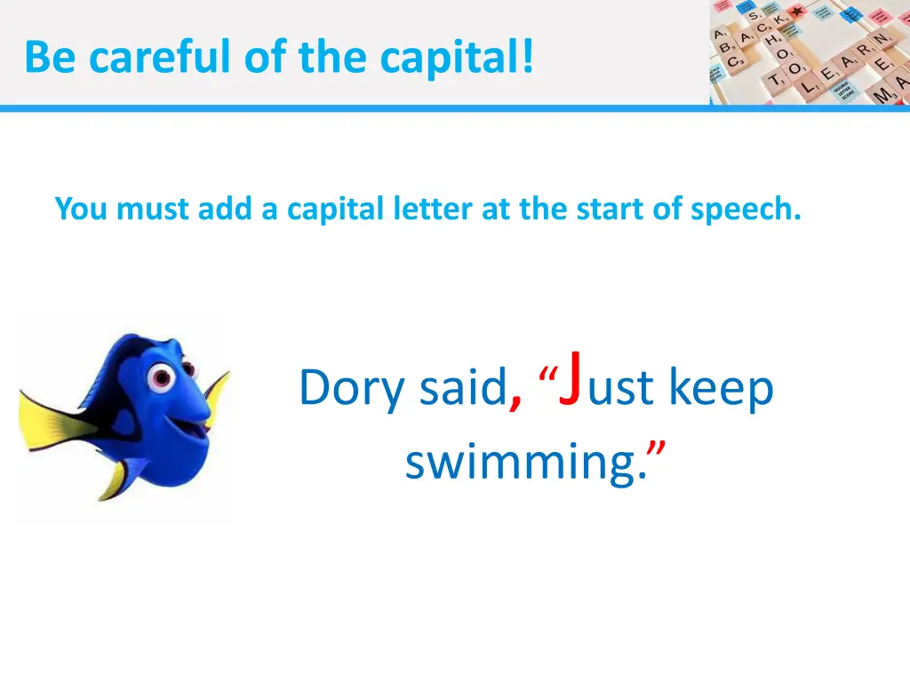 be careful of the capital