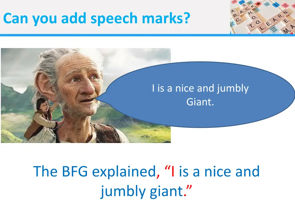 can you add speech marks 2