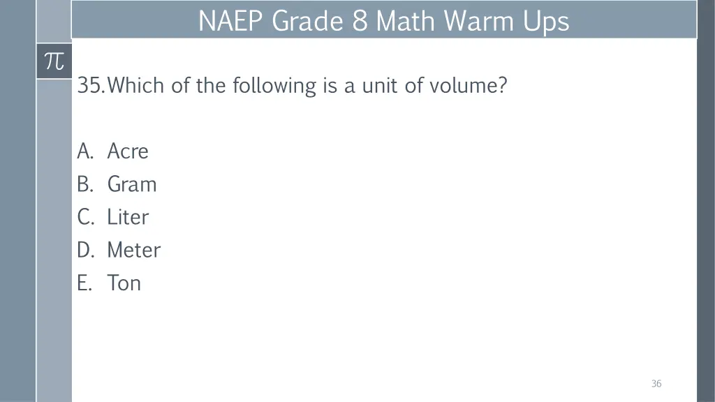 naep grade 8 math warm ups 10