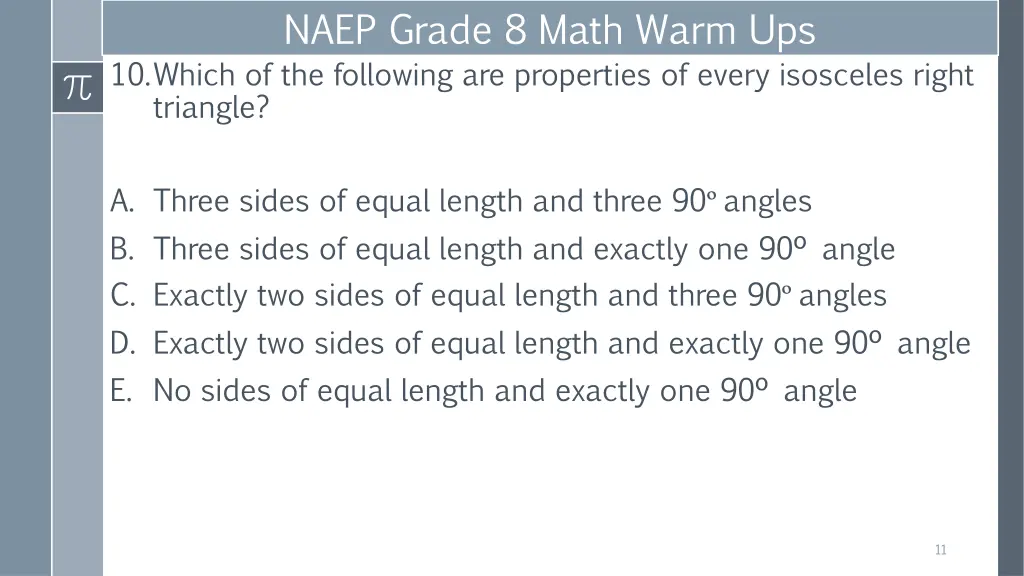 naep grade 8 math warm ups 10 which