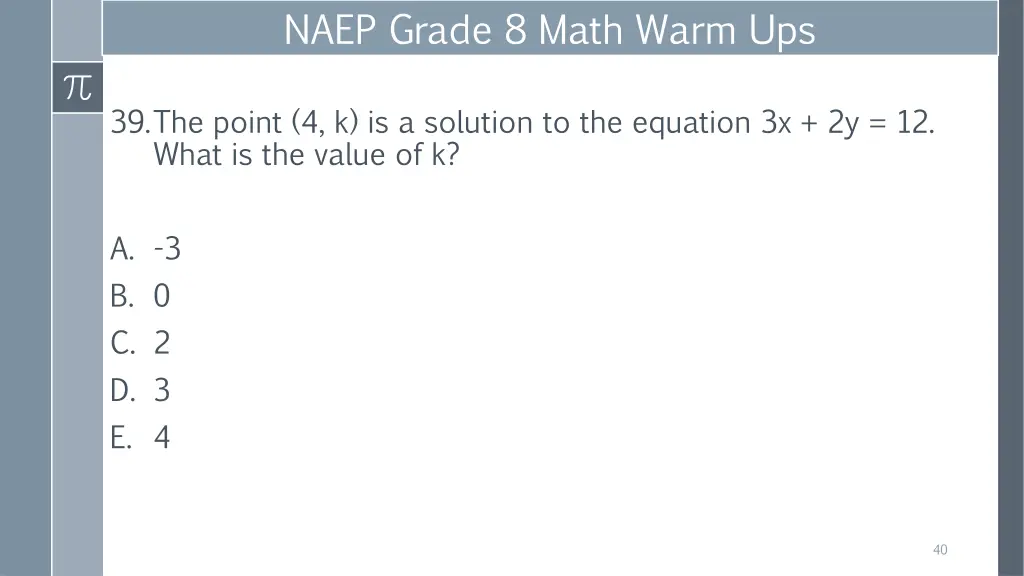 naep grade 8 math warm ups 12