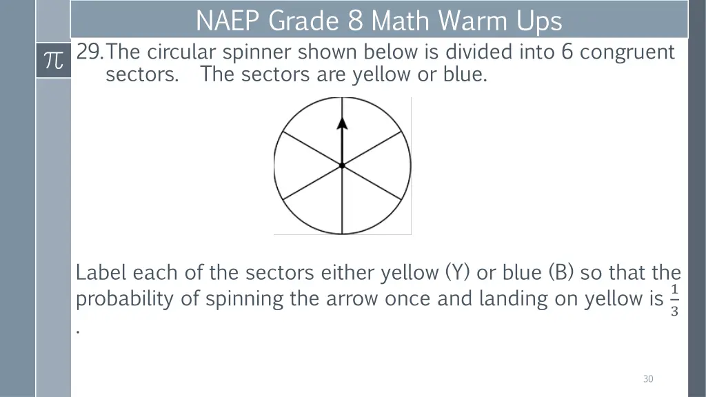 naep grade 8 math warm ups 29 the circular