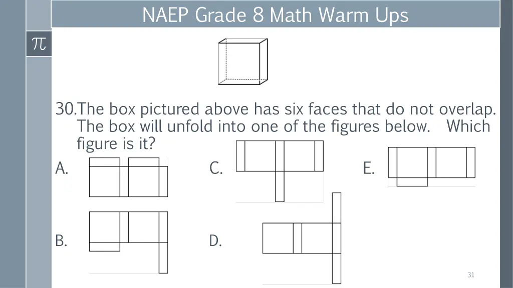 naep grade 8 math warm ups 9