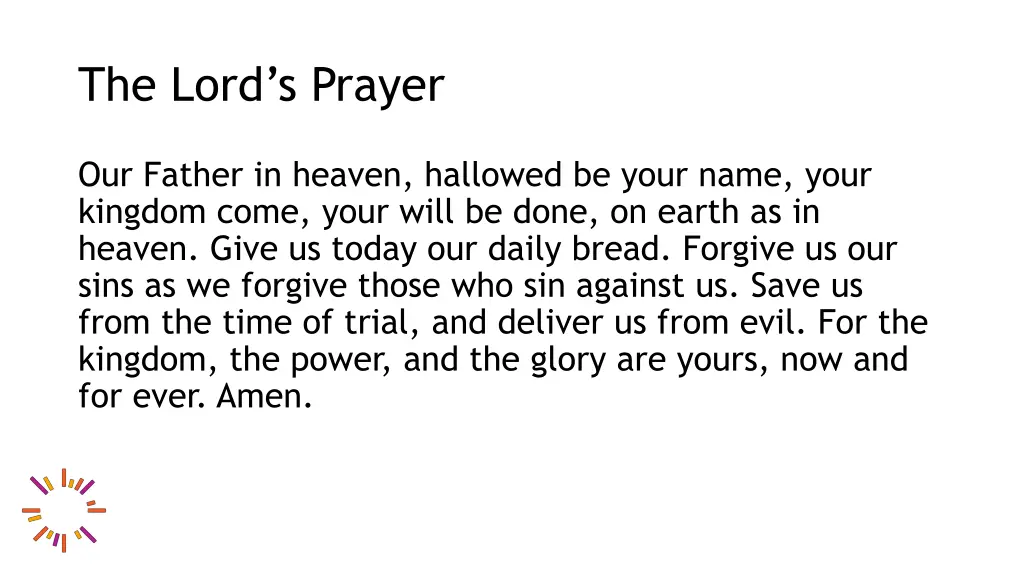 the lord s prayer