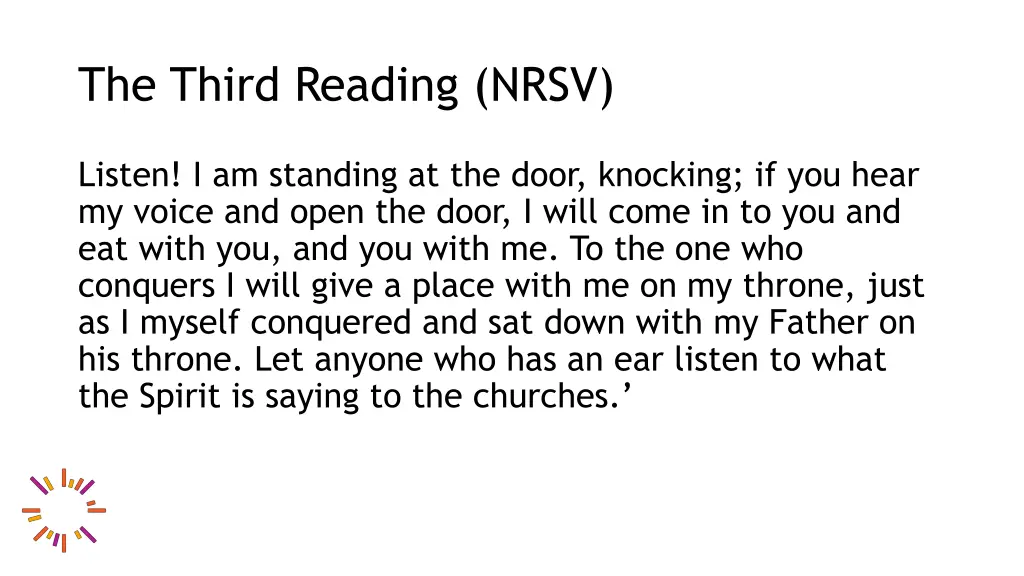 the third reading nrsv