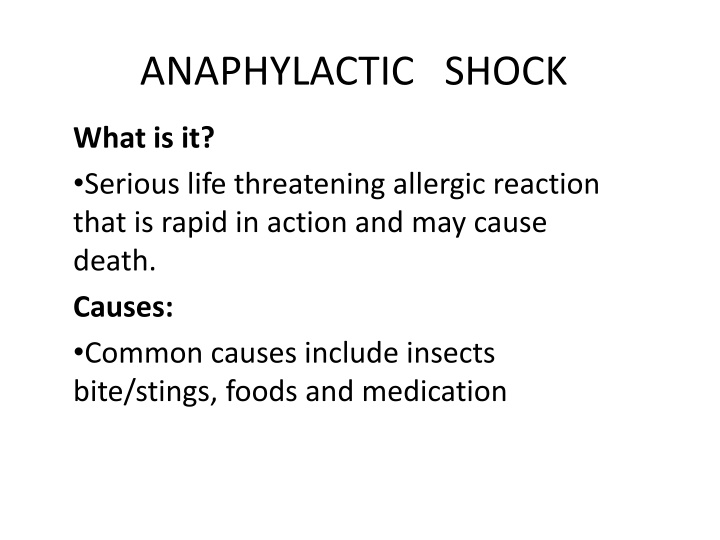 anaphylactic shock