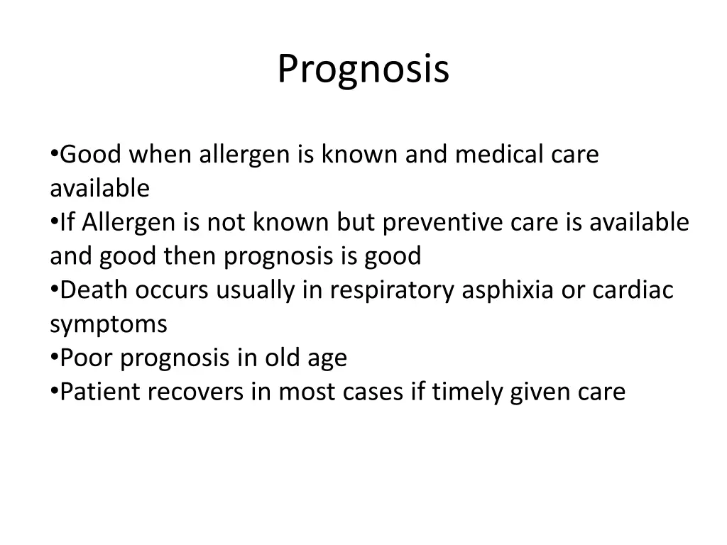 prognosis