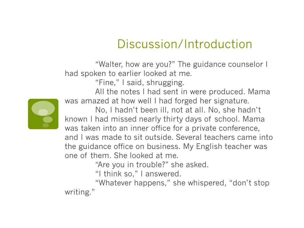 discussion introduction