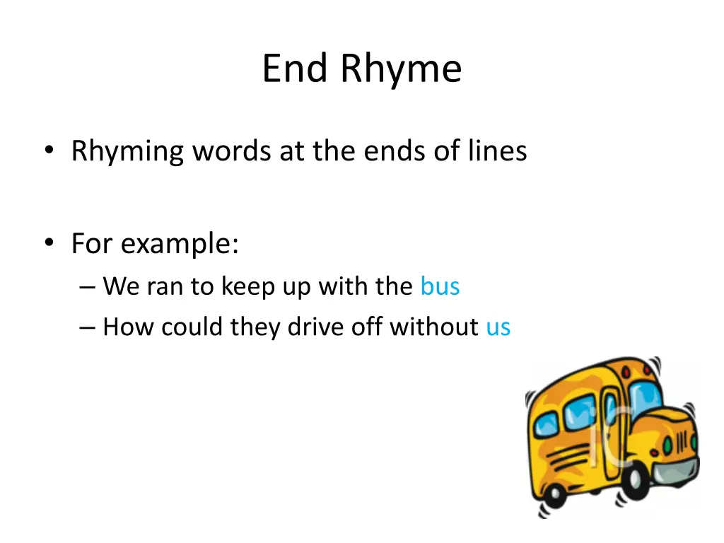 end rhyme