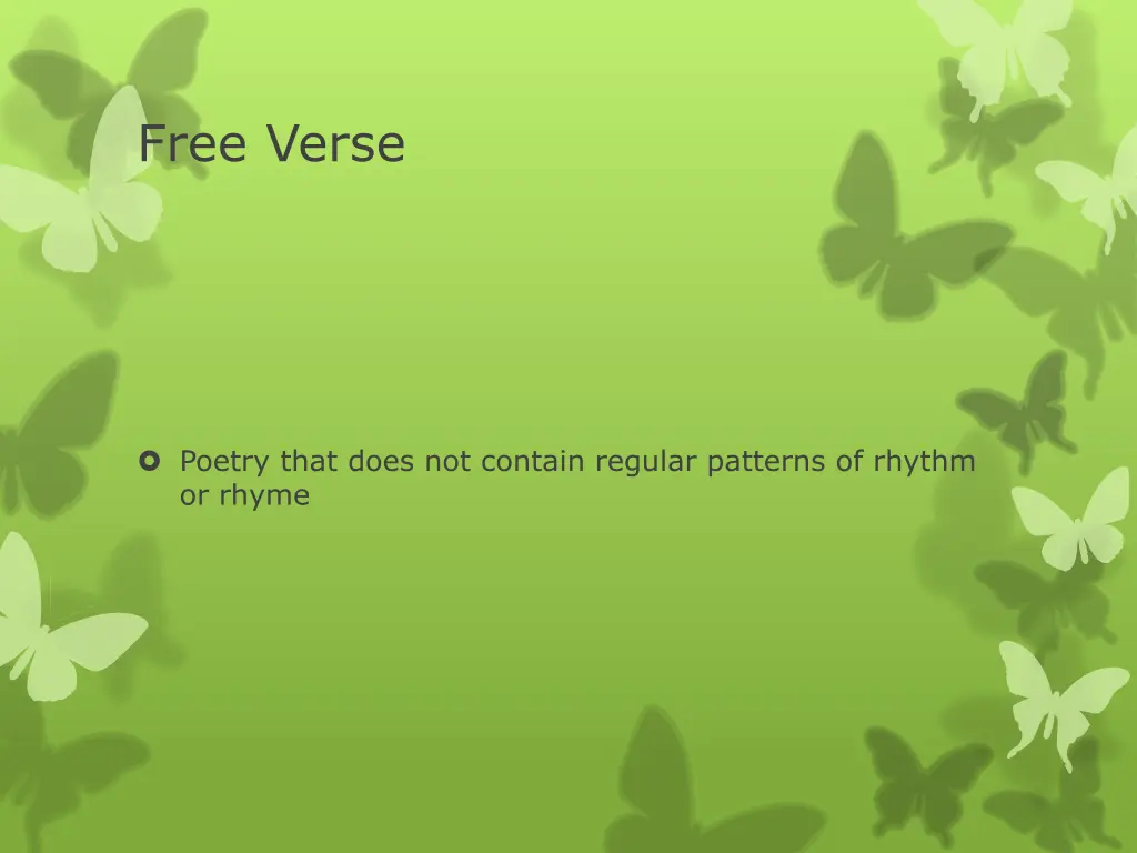 free verse