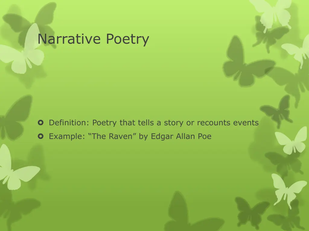 narrative poetry