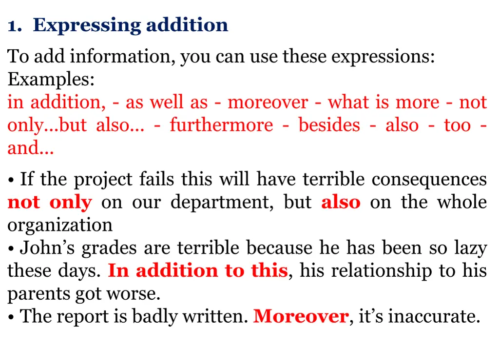 1 expressing addition