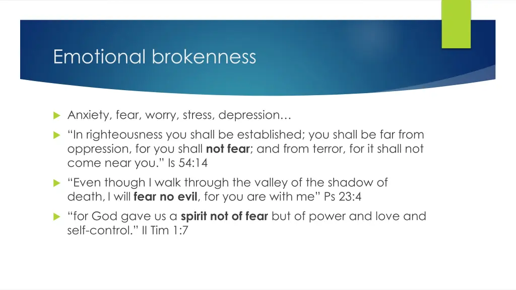 emotional brokenness