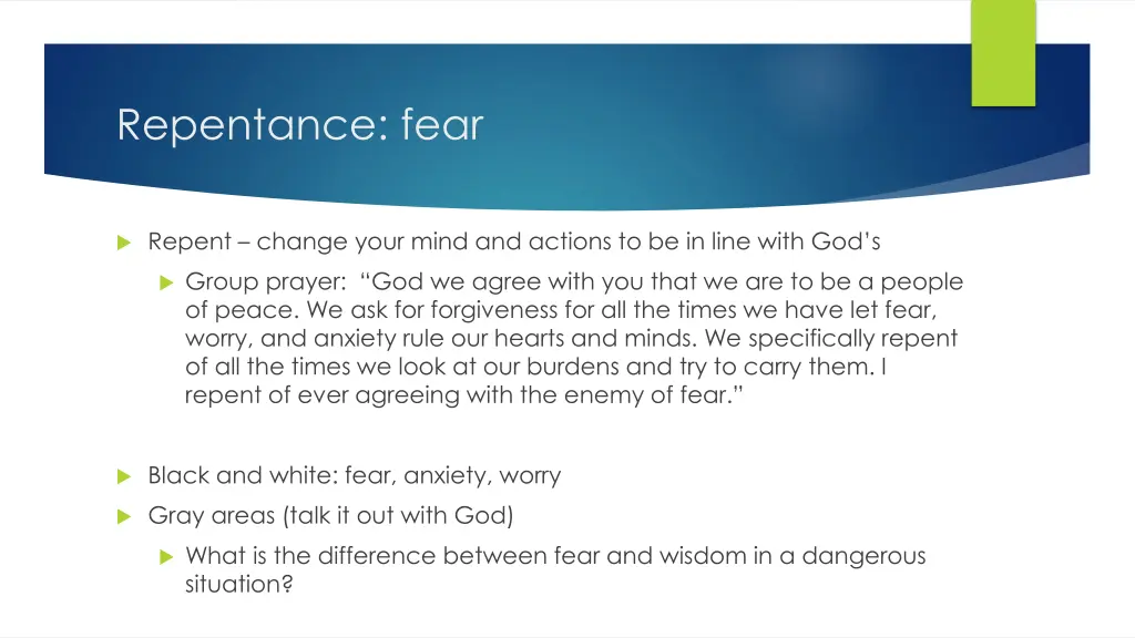 repentance fear