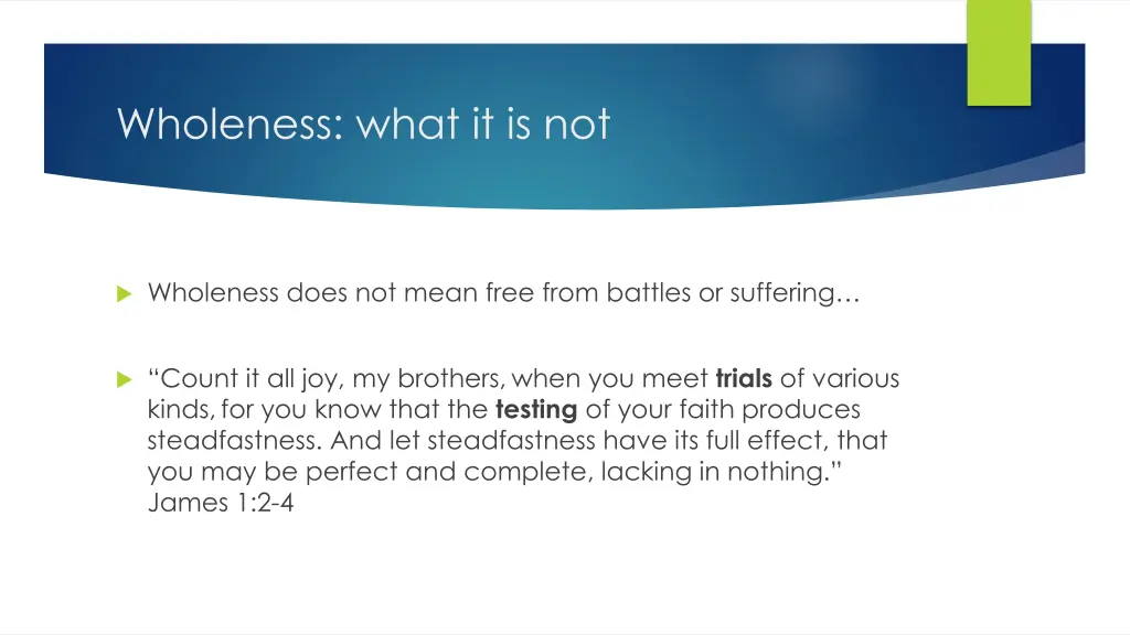 wholeness what it is not