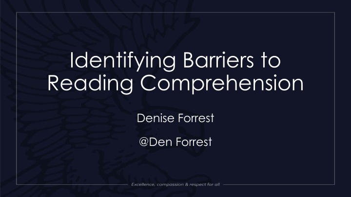 identifying barriers to reading comprehension