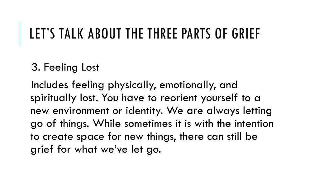 let s talk about the three parts of grief 2