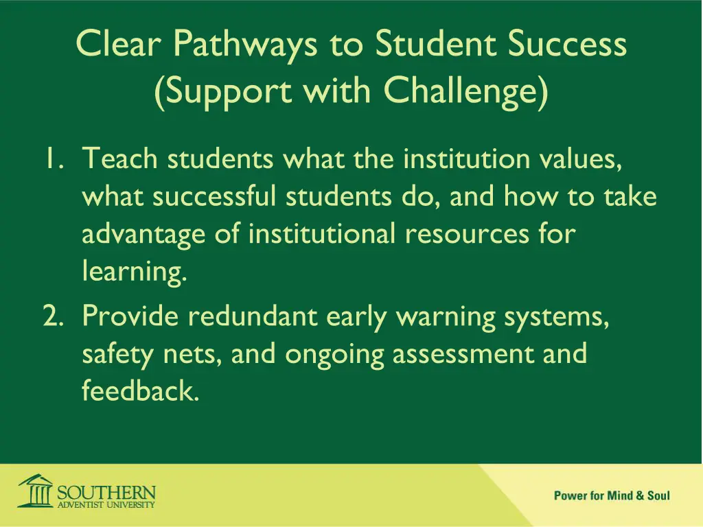 clear pathways to student success support with 1