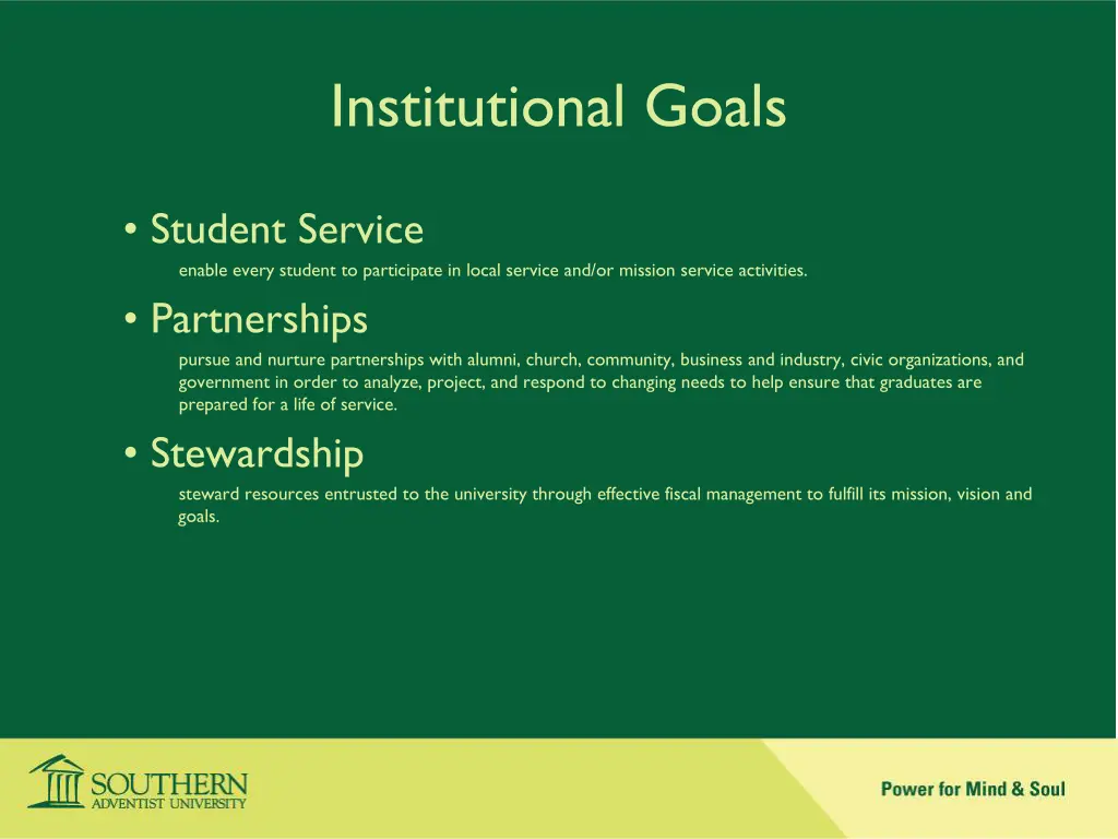 institutional goals 1