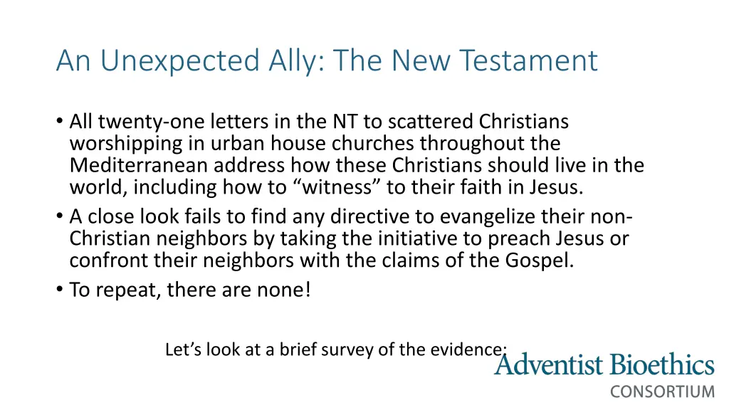 an unexpected ally the new testament