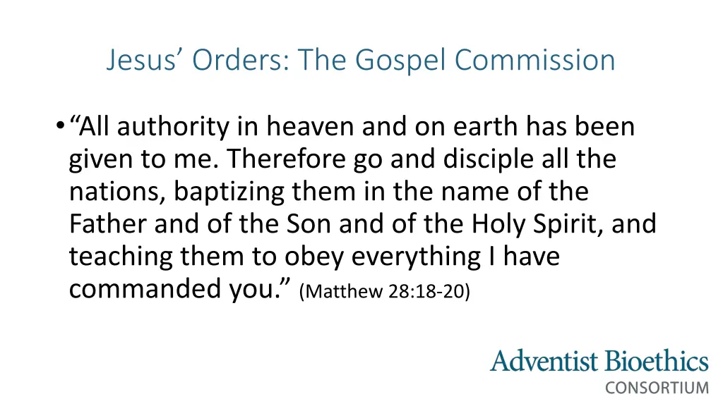 jesus orders the gospel commission