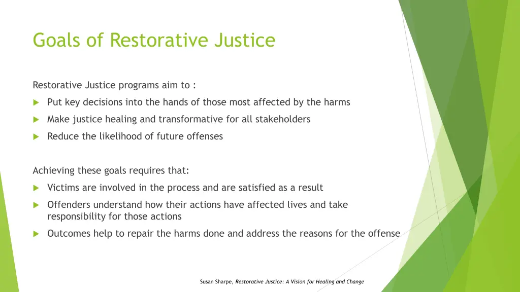 goals of restorative justice