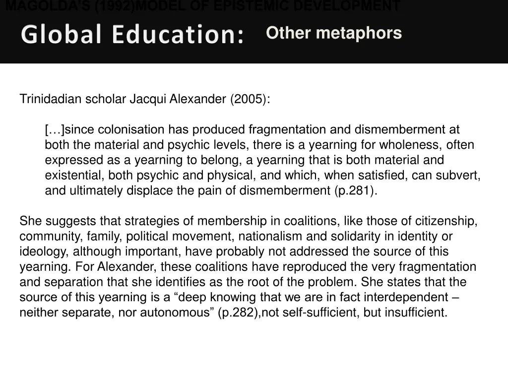 magolda s 1992 model of epistemic development 6