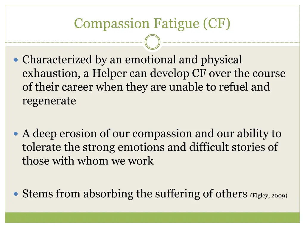 compassion fatigue cf