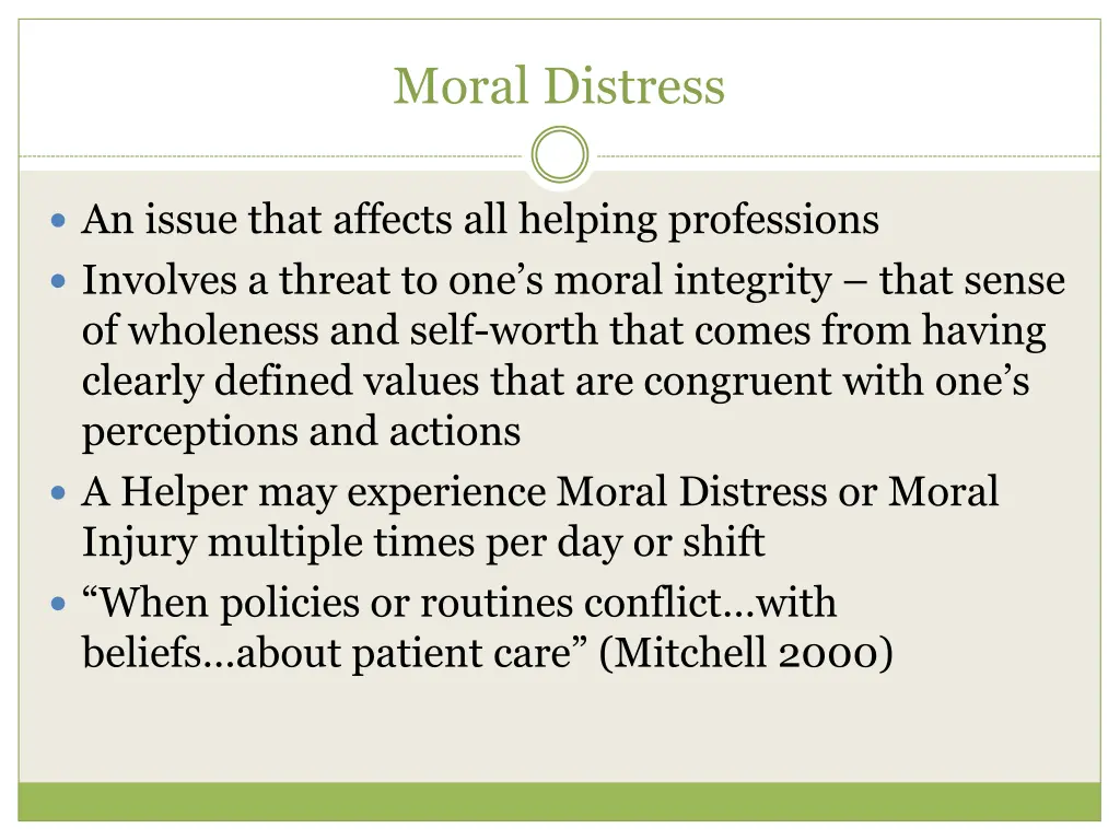 moral distress