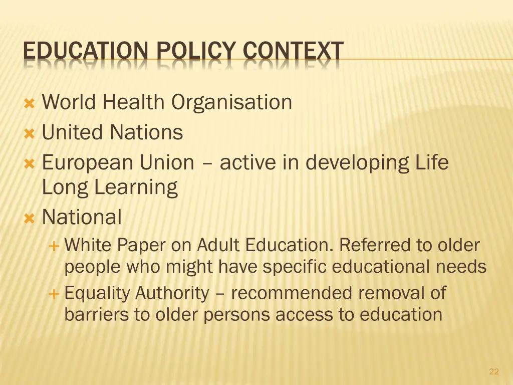 education policy context