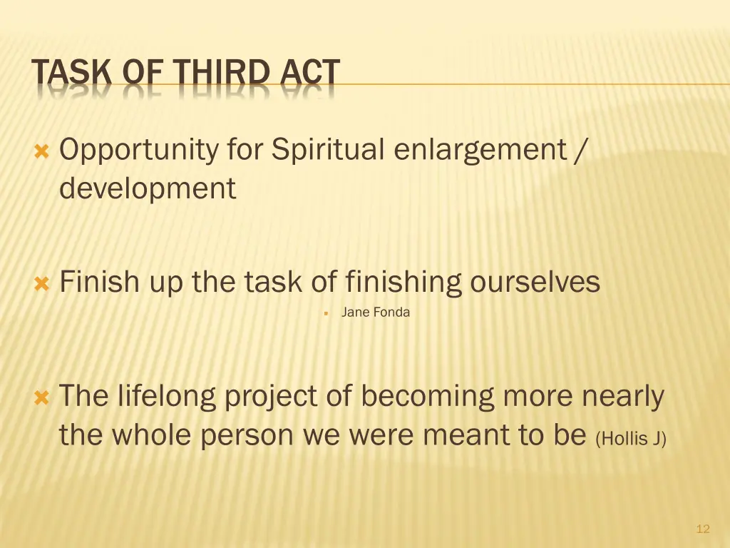 task of third act