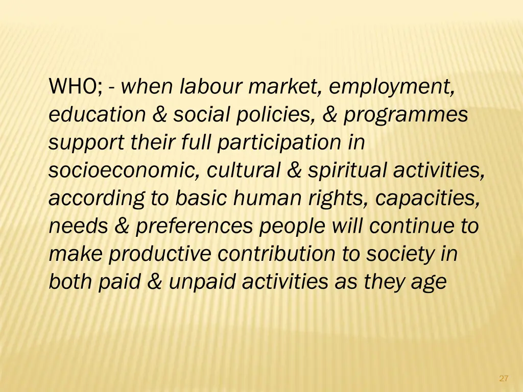 who when labour market employment education