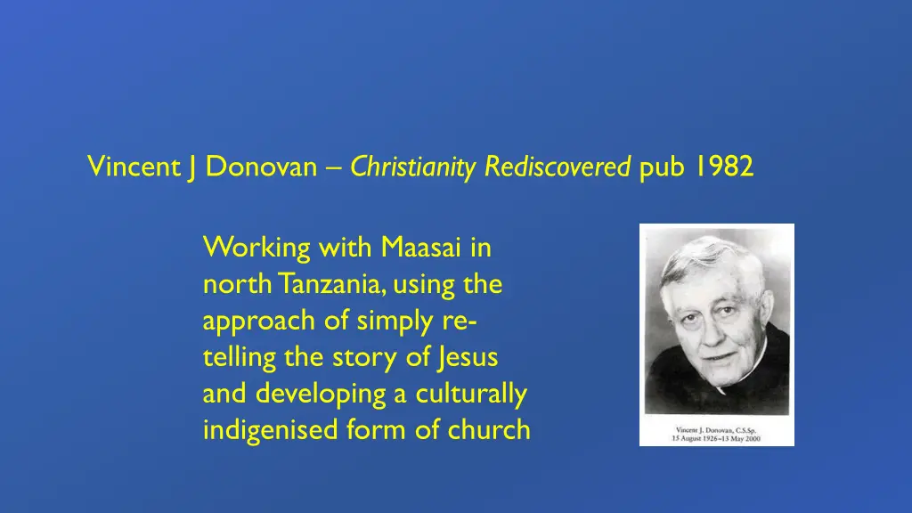 vincent j donovan christianity rediscovered