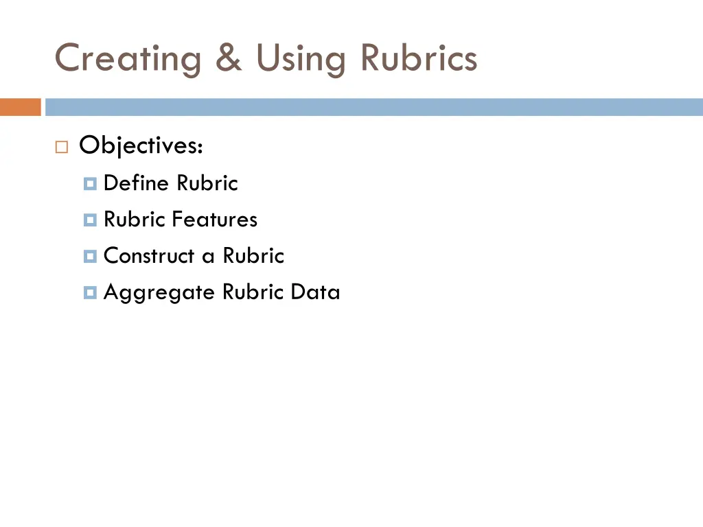 creating using rubrics