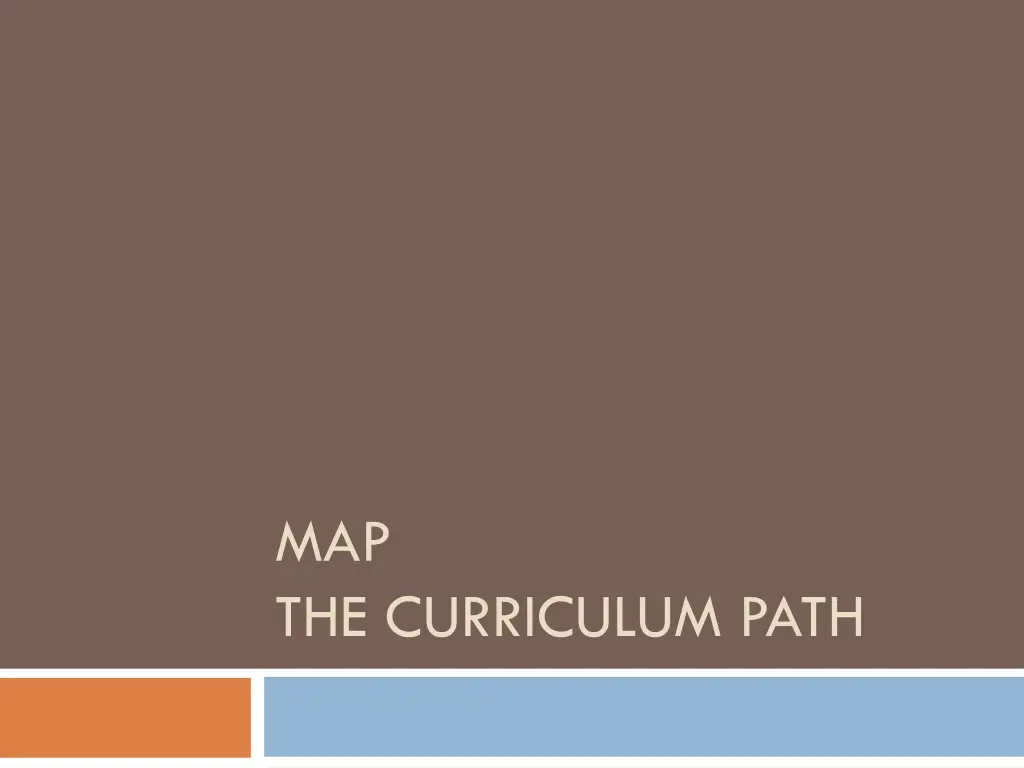 map the curriculum path