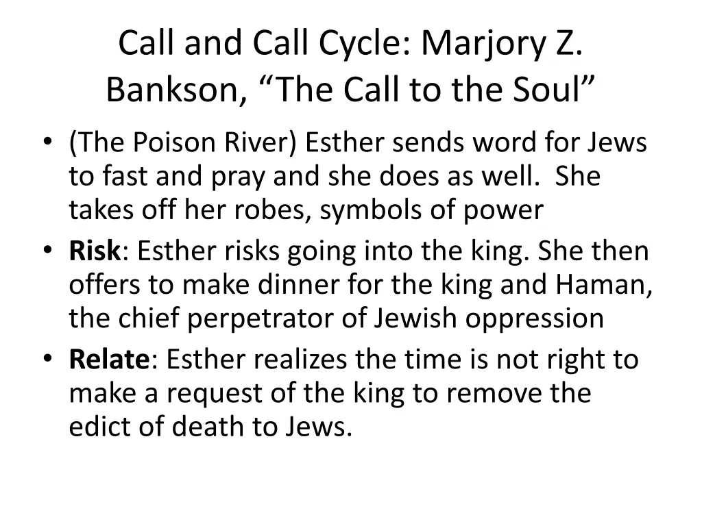 call and call cycle marjory z bankson the call 1