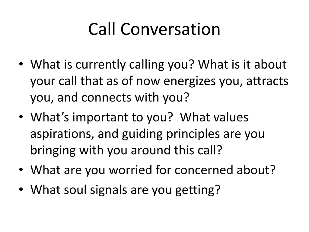 call conversation