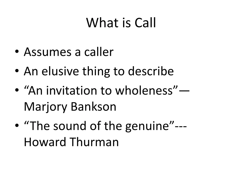 what is call