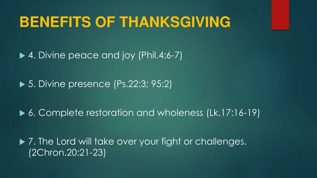 benefits of thanksgiving 1