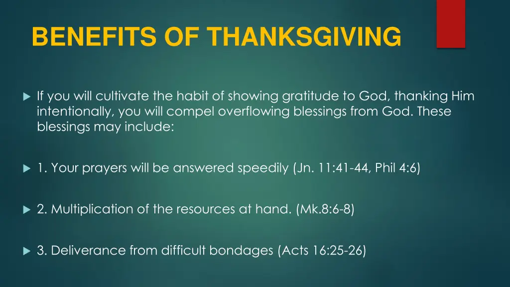 benefits of thanksgiving