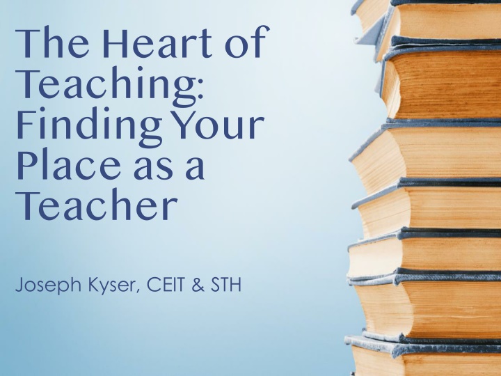 the heart of teaching finding your place