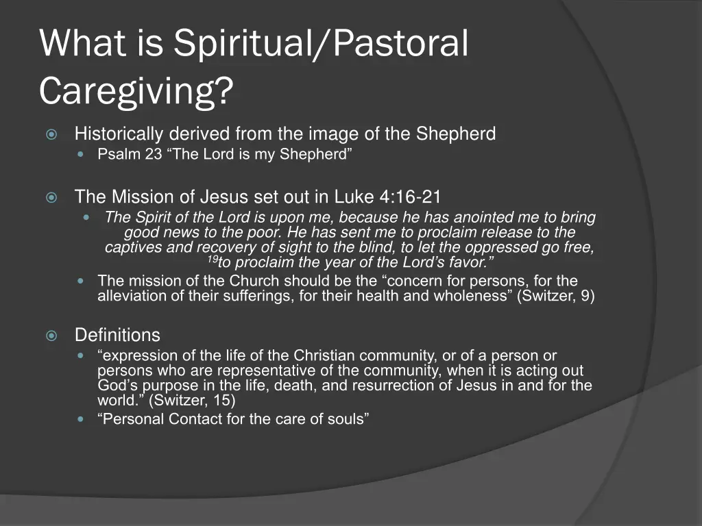 what is spiritual pastoral caregiving