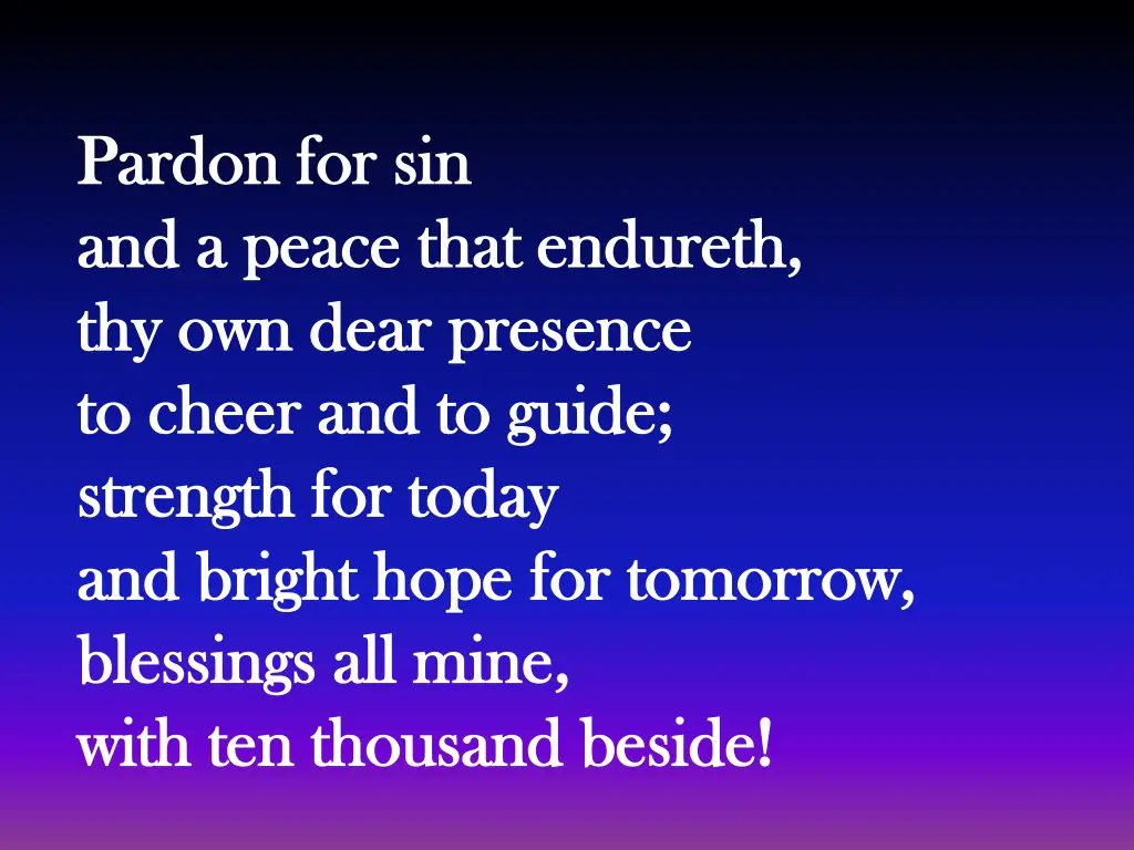 pardon for sin pardon for sin and a peace that