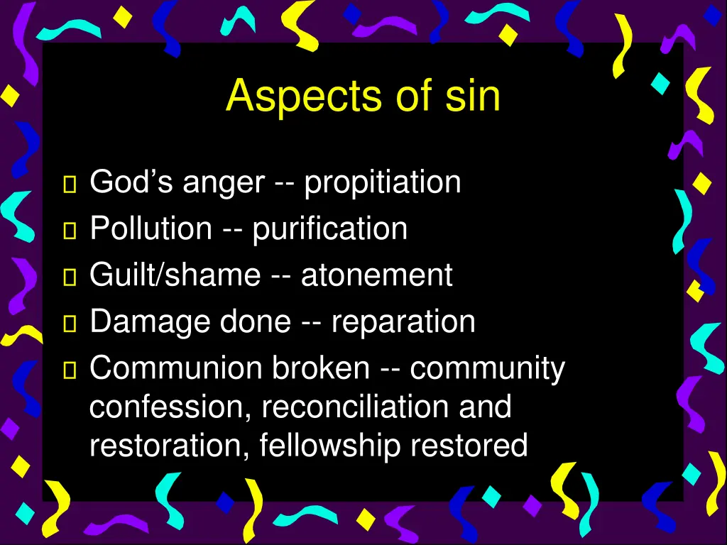 aspects of sin