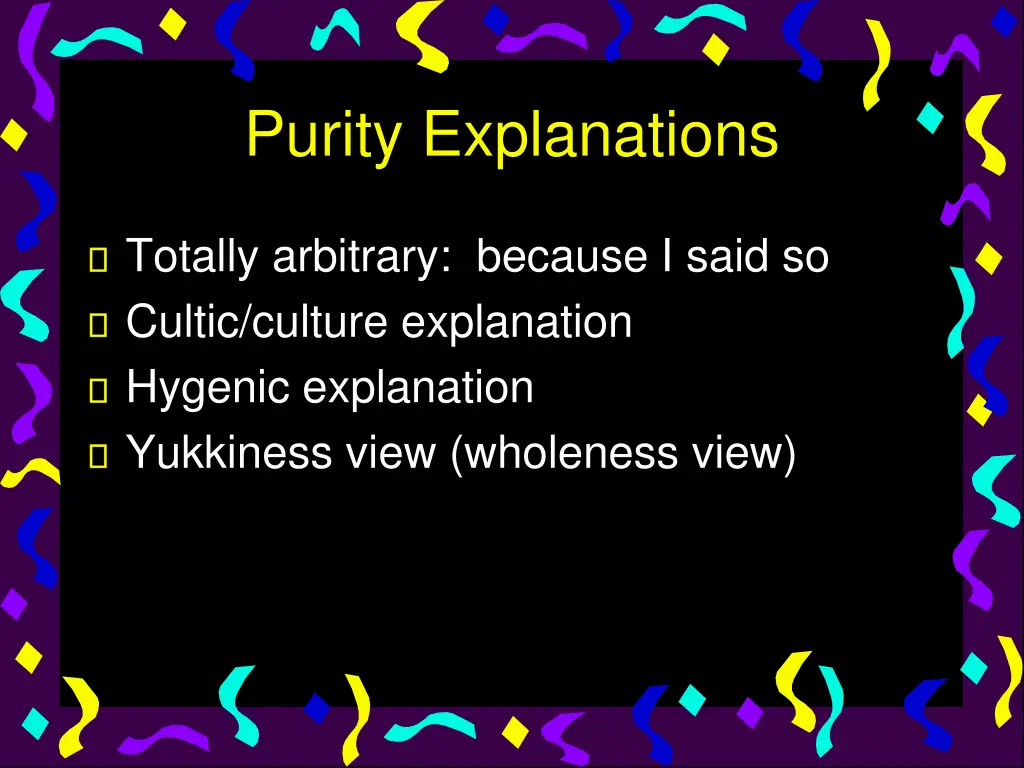 purity explanations