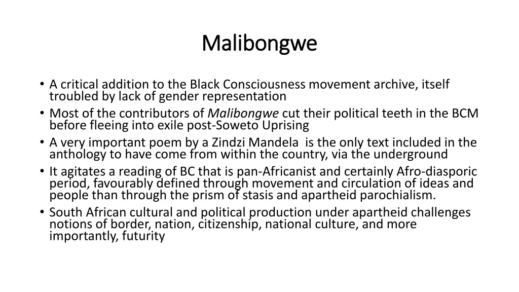 malibongwe malibongwe